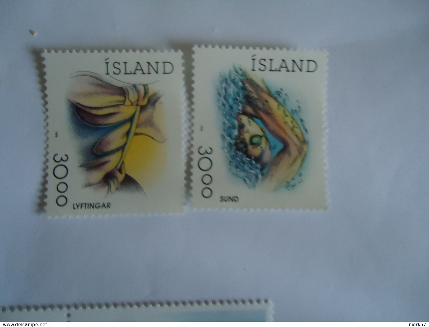 ICELAND MNH 2  STAMPS SPORTS SWIMING  1994 - Swimming