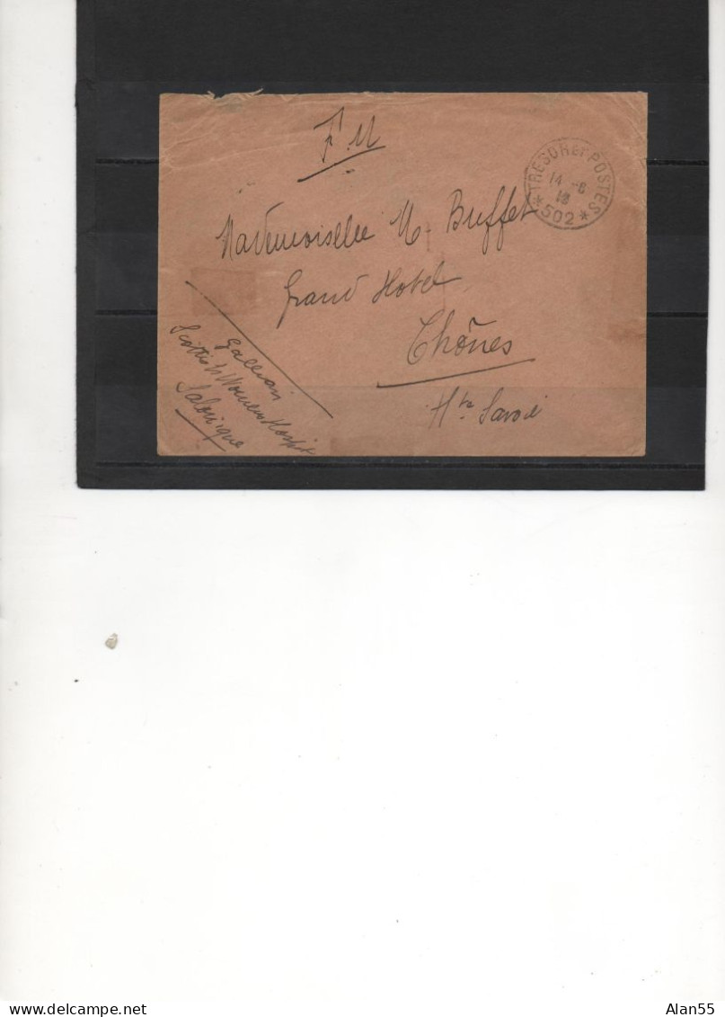 GRECE.1916. RARE . ARMEE D'ORIENT."SCOTTISH WOMEN'S HOSPITAL".SALONIQUE. - Briefe U. Dokumente