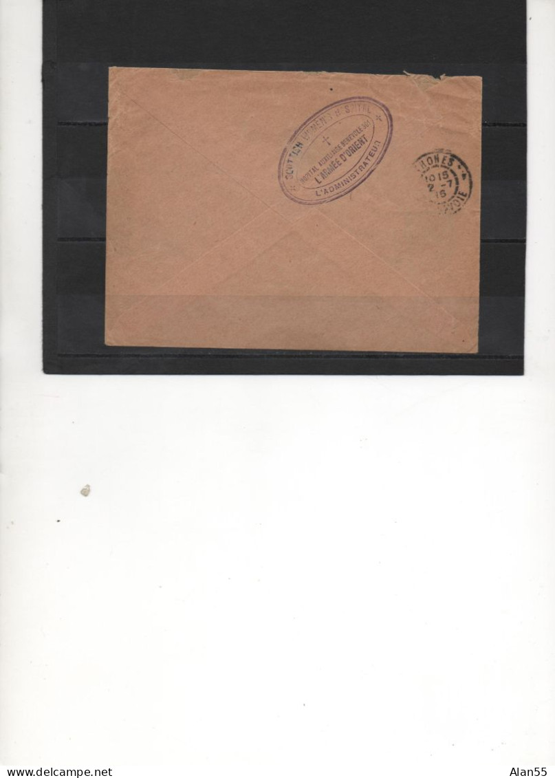 GRECE.1916. RARE . ARMEE D'ORIENT."SCOTTISH WOMEN'S HOSPITAL".SALONIQUE. - Covers & Documents