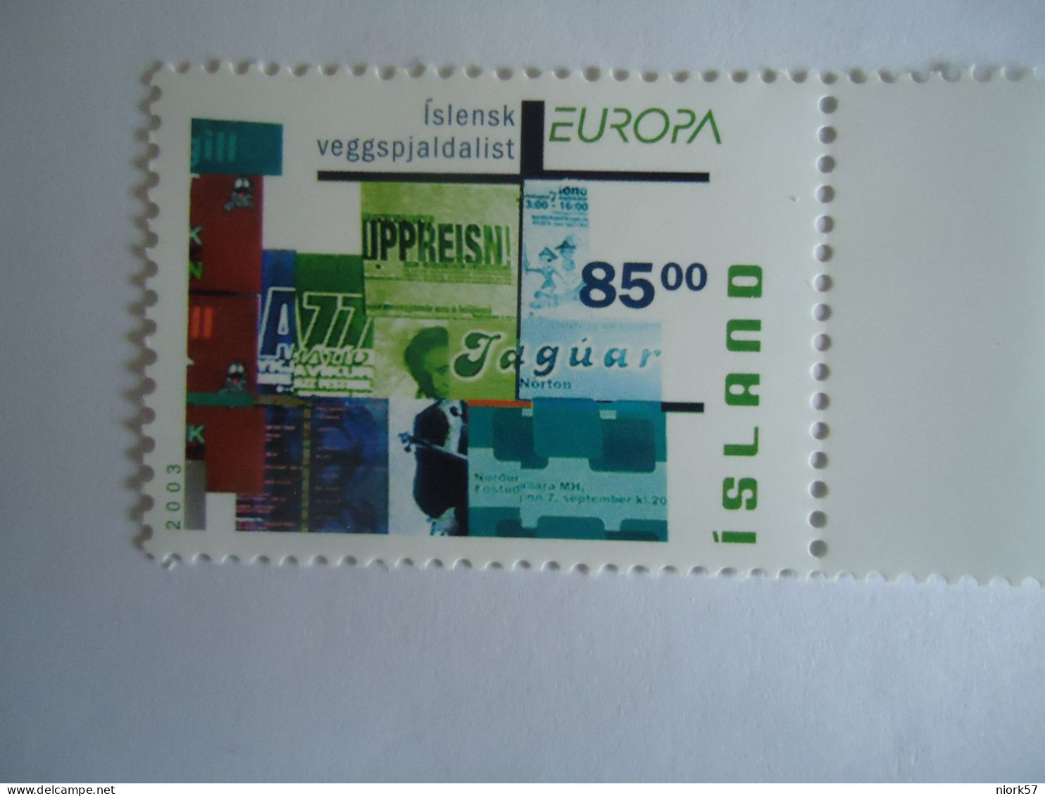 ICELAND  MNH  STAMPS EUROPA 2003 - 2003