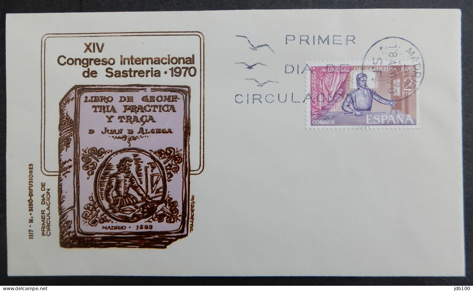 Spanje Spain FDC 1970 XIV Congreso Internacional De Sastreria - FDC