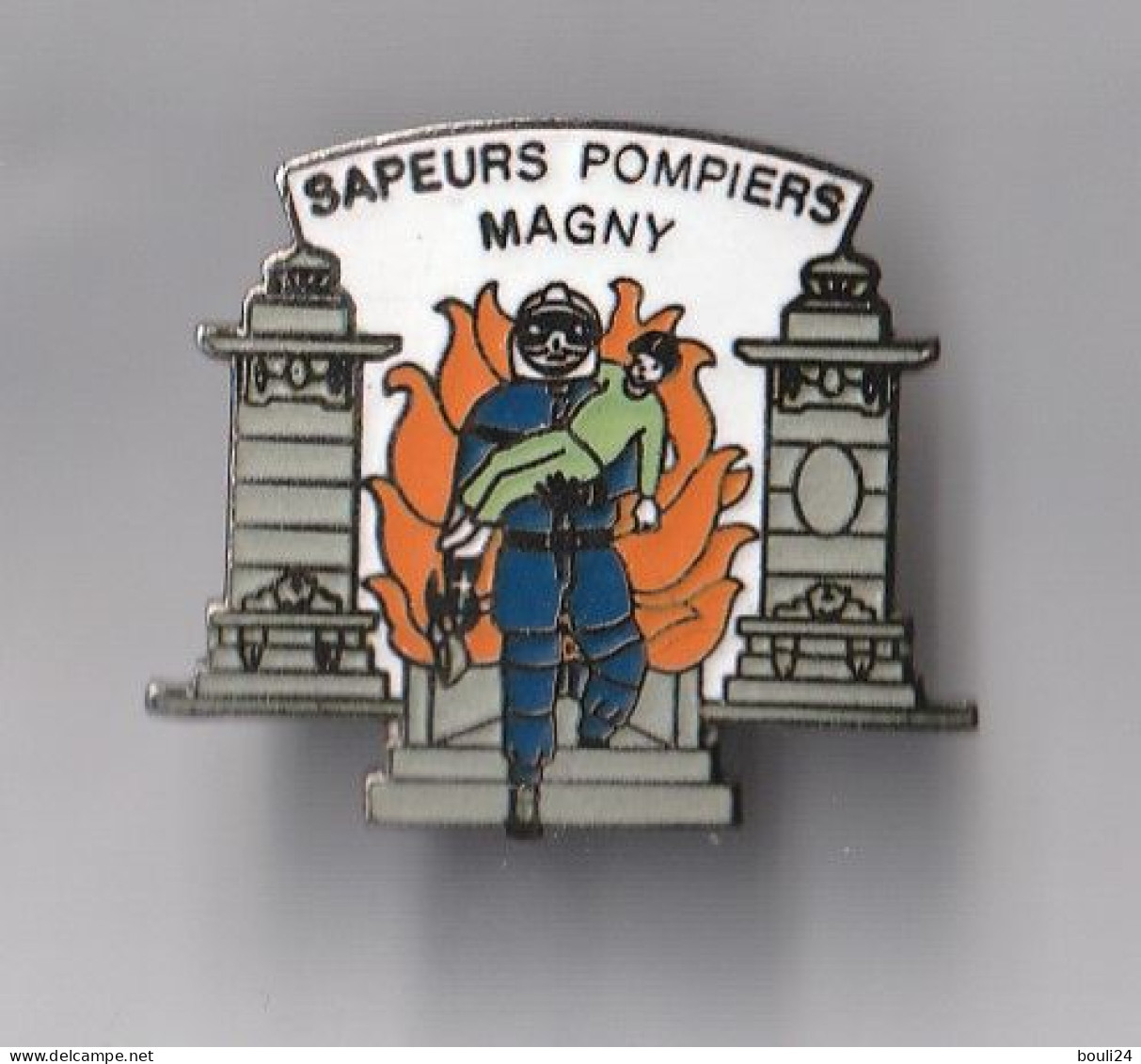 PIN'S   THEME   PÖMPIERS   SAPEURS DE MAGNY - Firemen