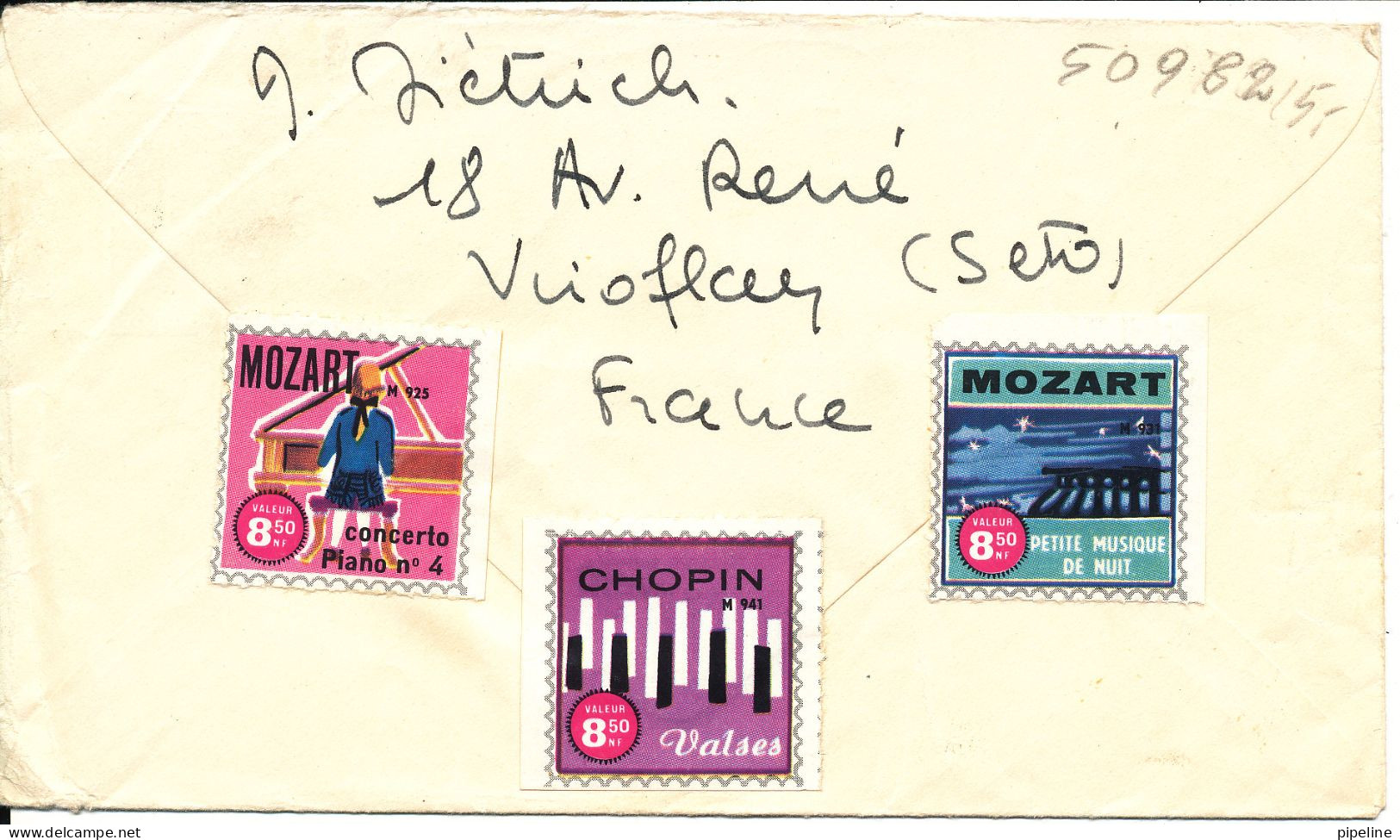 France USSR Postal Stationery Cover 31-12-1961 With More French Stamps Sent To Sweden 19-3-1962 And Seals On The Backsid - Brieven En Documenten