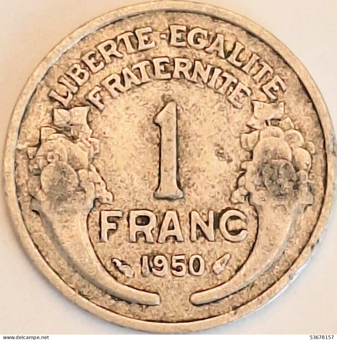 France - Franc 1950, KM# 885a.1 (#4086) - 1 Franc