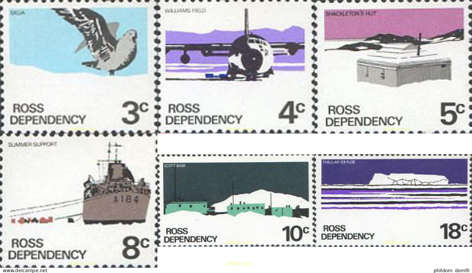45287 MNH NUEVA ZELANDA. Dependencia Ross 1972 MOTIVOS VARIOS - Neufs