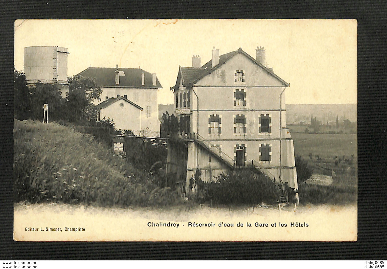 52 - CHALINDREY - Réservoir D'eau De La Gare Et Les Hotels - 1905 - Chalindrey