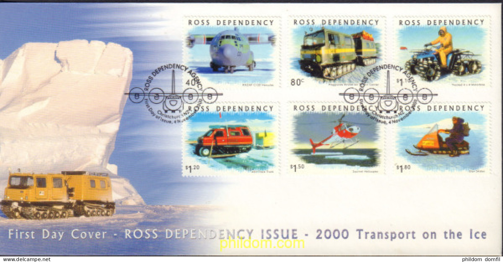 419992 MNH NUEVA ZELANDA. Dependencia Ross 2000 MEDIOS DE TRANSPORTE EN ROSS - Unused Stamps