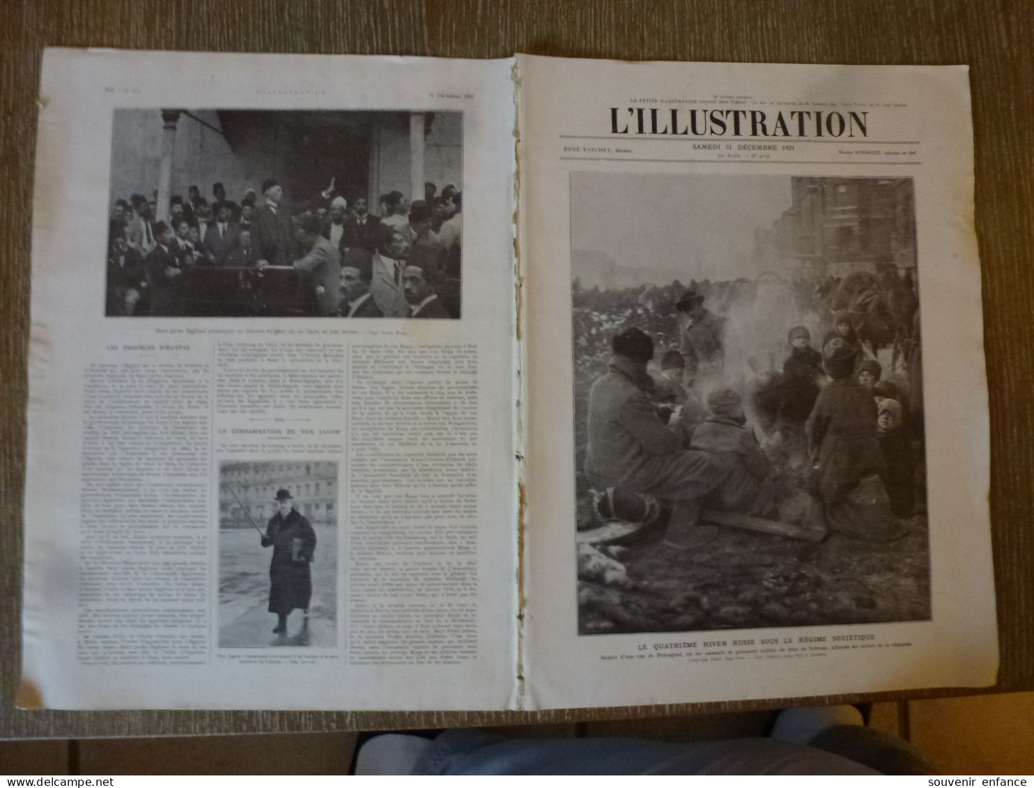 L'Illustration Décembre 1921 Rue De Petrograd Hiver Russe Paix Irlandaise Troubles D'Egypte Saad Pacha Zaghloul - L'Illustration