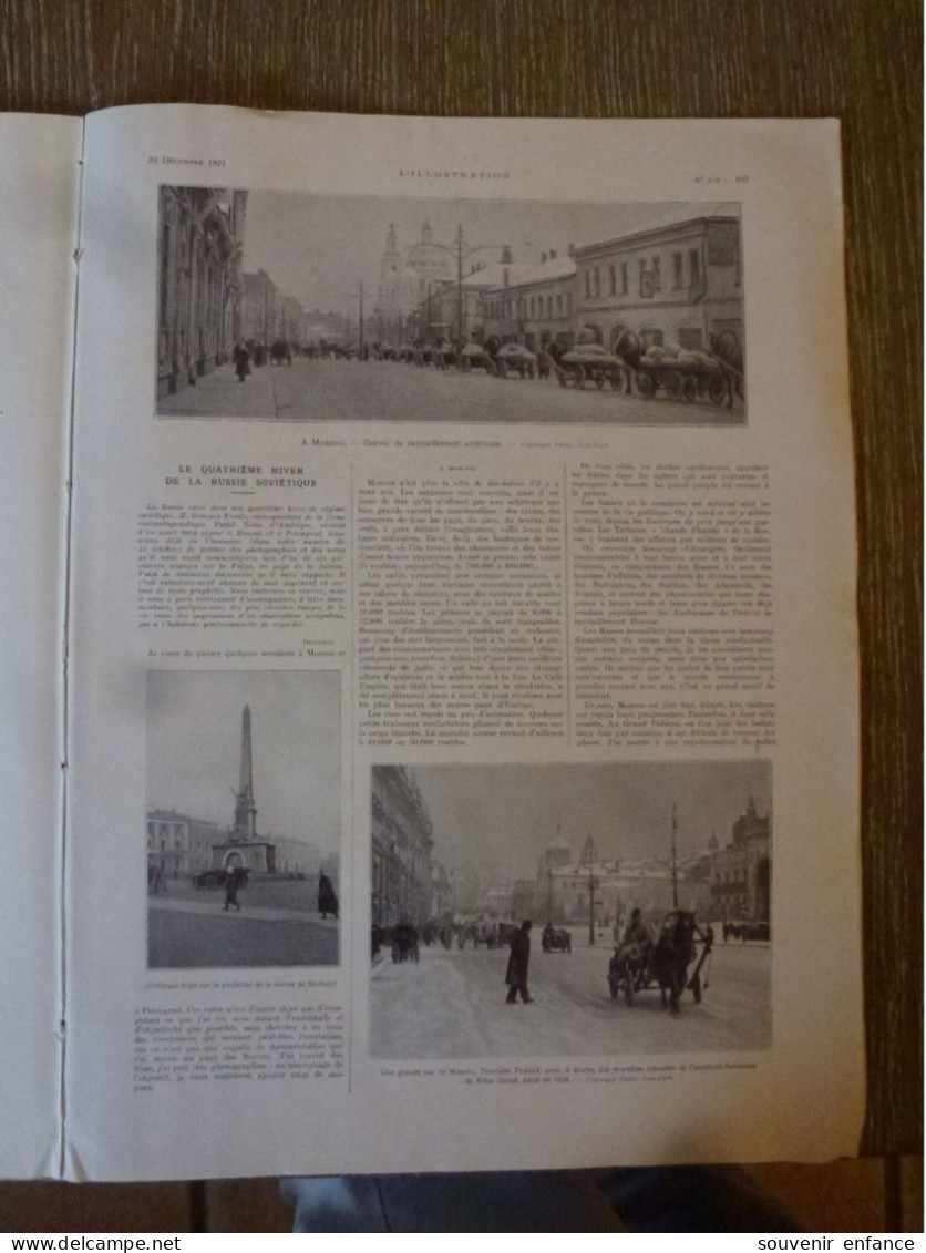 L'Illustration Décembre 1921 Rue De Petrograd Hiver Russe Paix Irlandaise Troubles D'Egypte Saad Pacha Zaghloul - L'Illustration