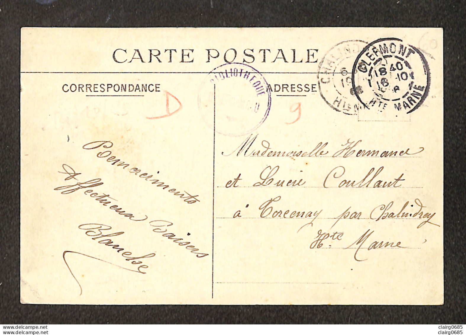 52 - CLEFMONT - La Gendarmerie -  1908 - RARE - Clefmont