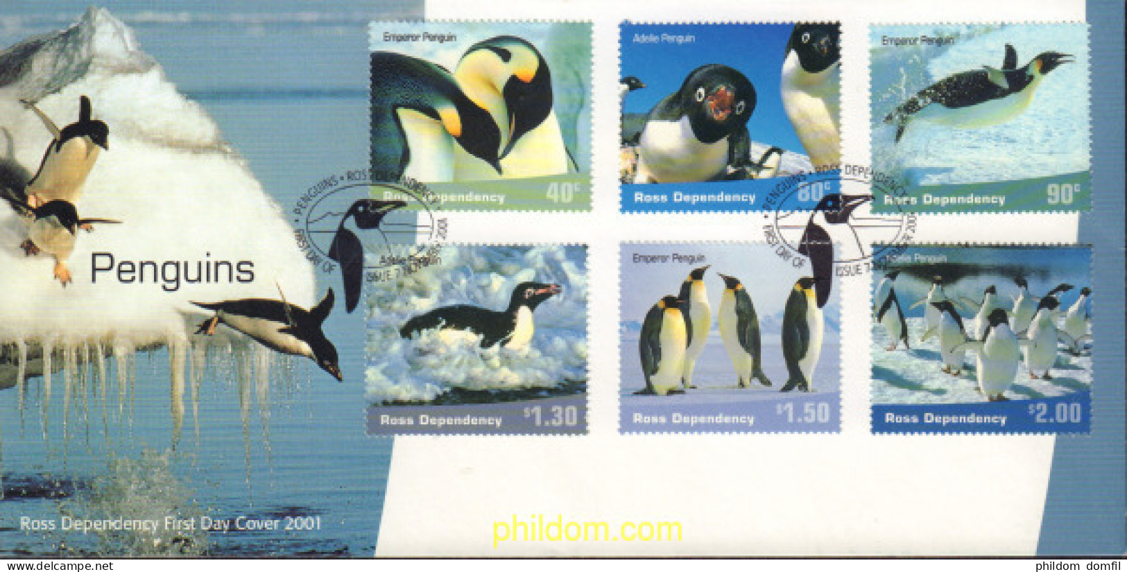 429381 MNH NUEVA ZELANDA. Dependencia Ross 2001 PINGUINOS - Ungebraucht