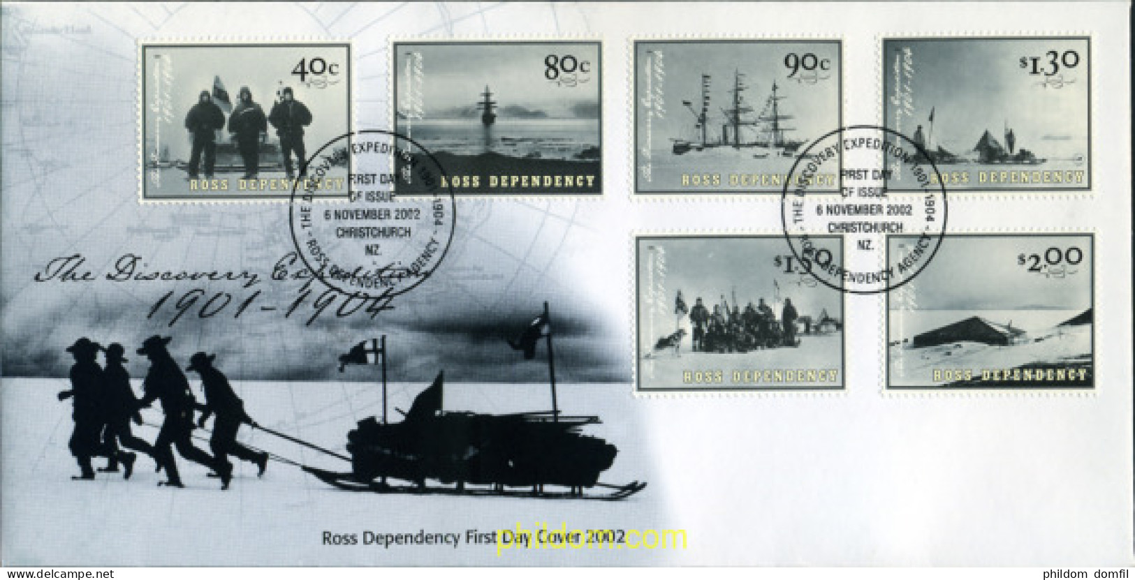 367425 MNH NUEVA ZELANDA. Dependencia Ross 2002 CENTENARIO DE LA EXPEDICION DISCOVERY - Nuevos