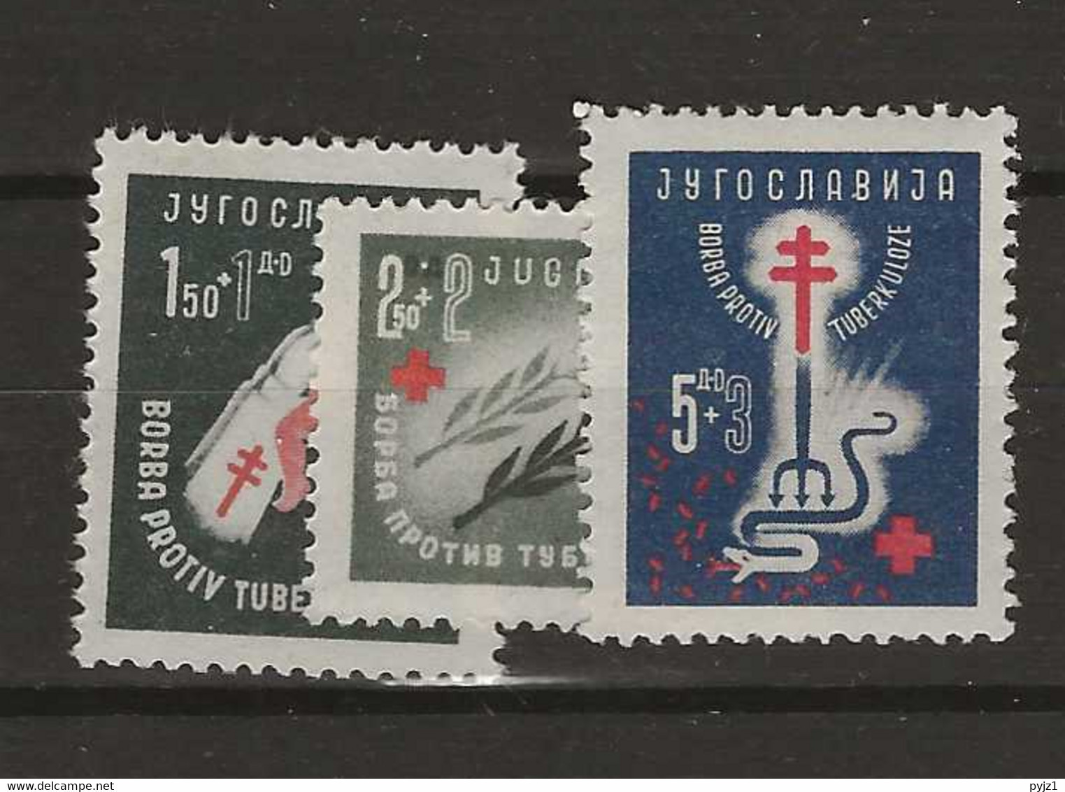 1948 MNH Joegoslavië, Mi 536-38 Posfris** - Nuovi