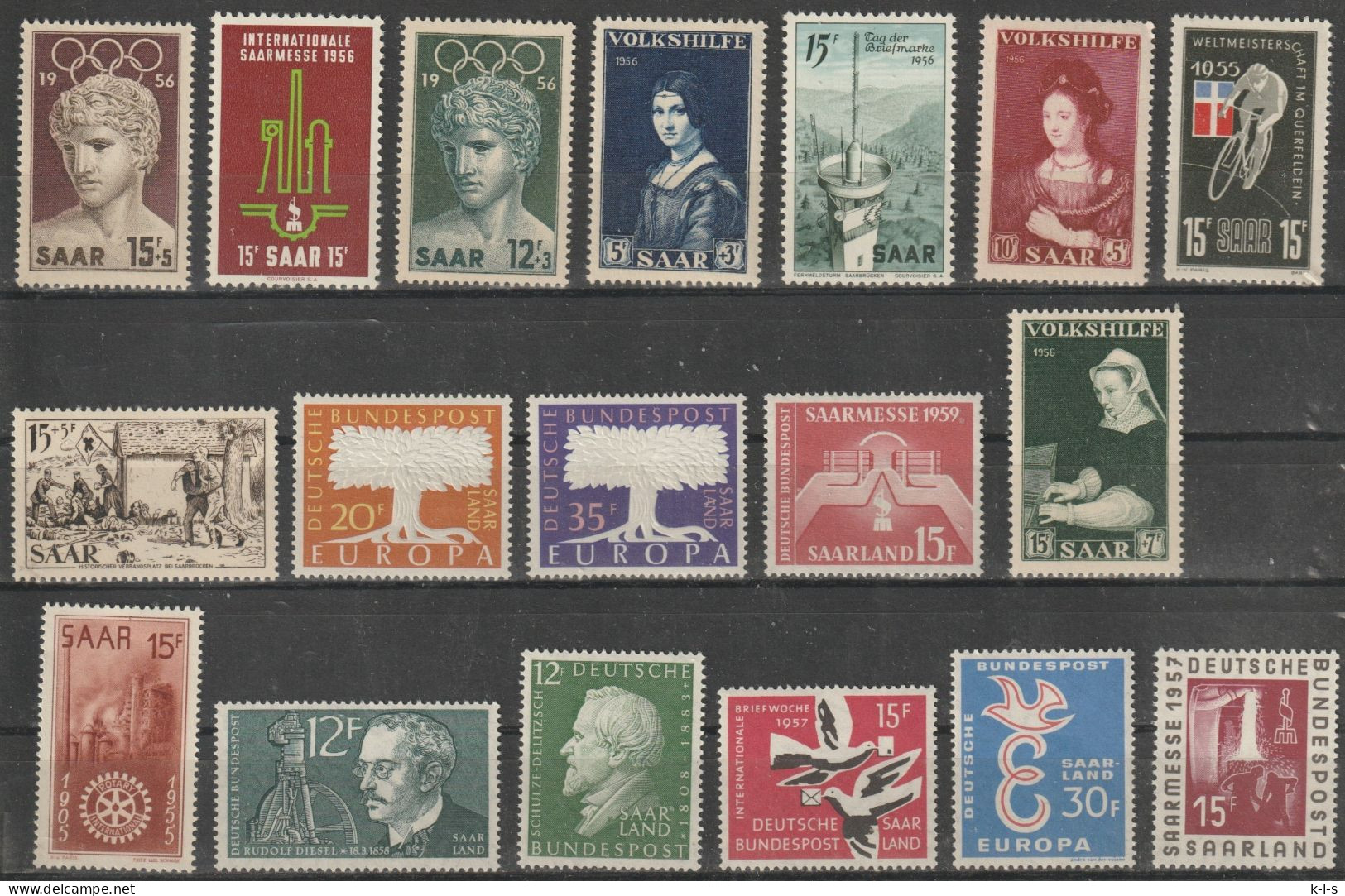 Saar/Saarland: Posten Mit Div. Versch. Werten.   **/MNH - Lots & Kiloware (mixtures) - Max. 999 Stamps