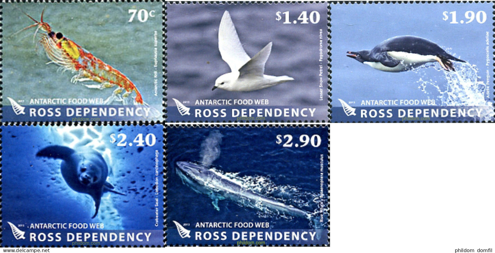 315069 MNH NUEVA ZELANDA. Dependencia Ross 2013 FAUNA ANTARTICA - Nuevos