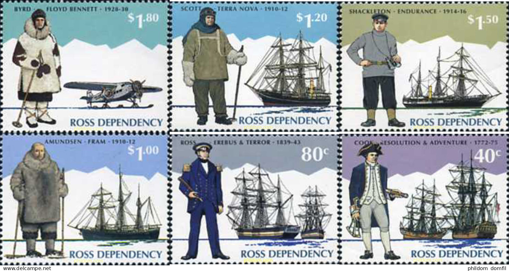 331798 MNH NUEVA ZELANDA. Dependencia Ross 1995 EXPLORACION DE LA ANTARTICA - Nuevos