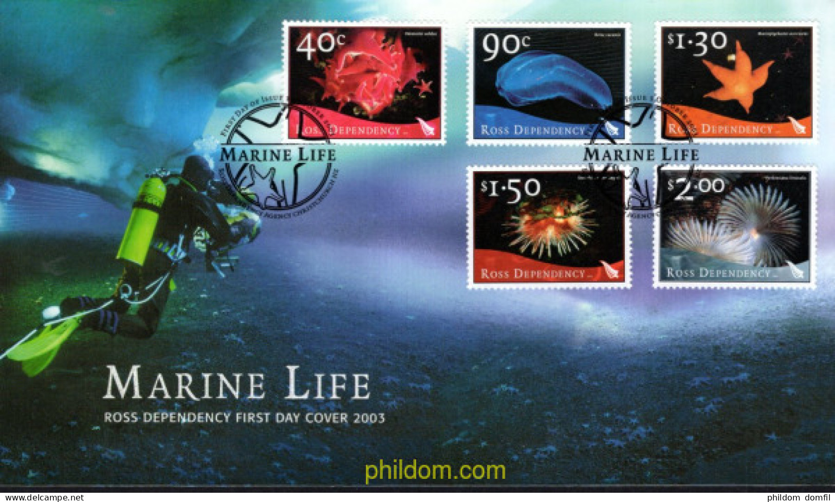 715682 MNH NUEVA ZELANDA. Dependencia Ross 2003 FAUNA MARINA - Nuovi