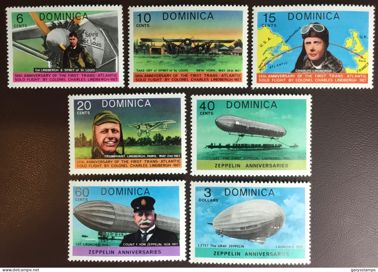 Dominica 1978 Flight Anniversaries Zeppelin Aircraft MNH - Dominique (...-1978)