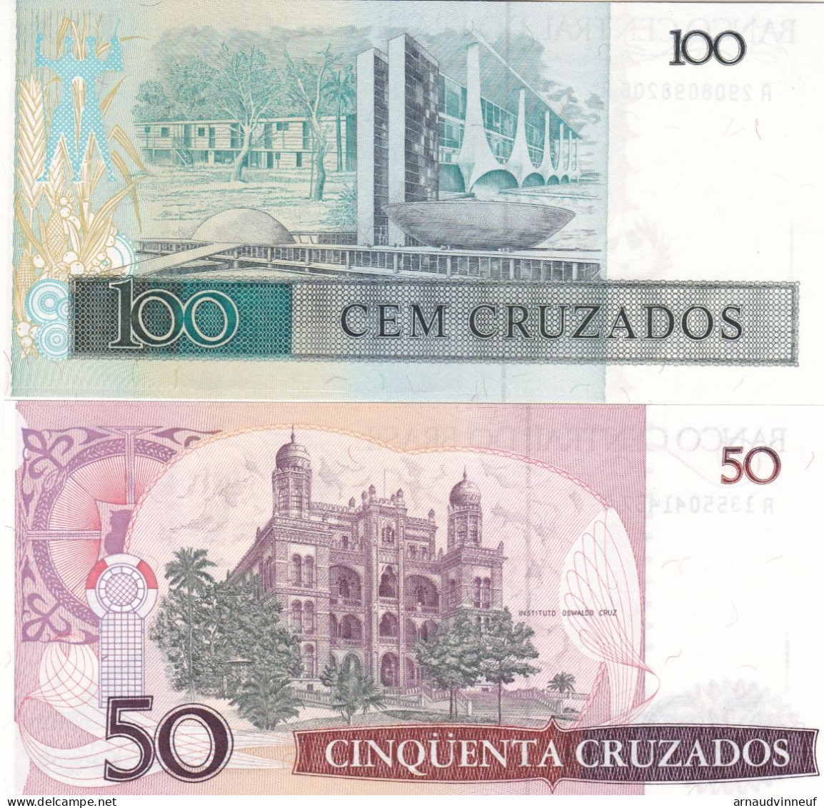 BRESIL LOT DE 2 BILLETS - Brésil