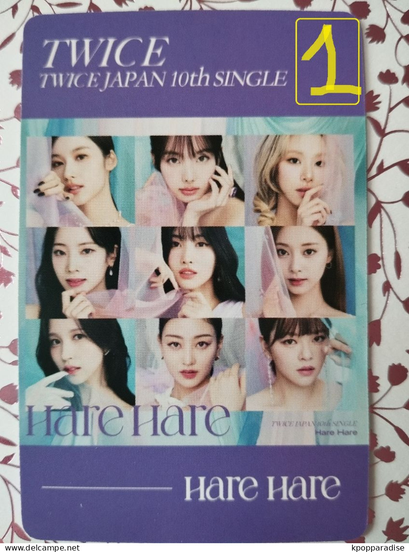 Photocard K POP Au Choix  TWICE Hare Hare Japan 10th Single - Objetos Derivados