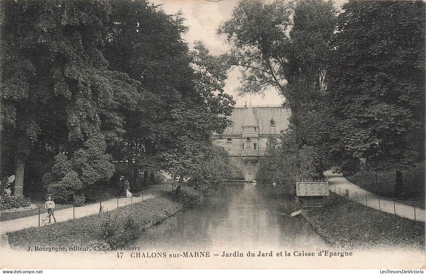 FRANCE - Chalons Sur Marne - Vue Panoramique Du Jardin Du Jard Et La Caisse D'Epargne - Carte Postale Ancienne - Châtillon-sur-Marne