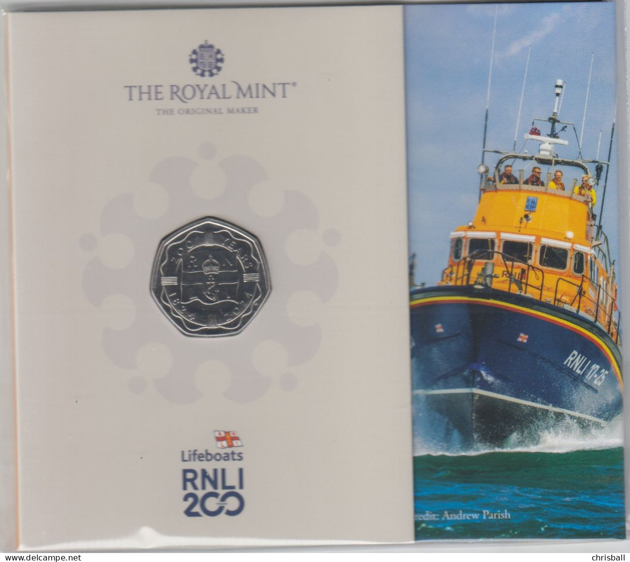 Great Britain UK 2024 50p Coin,200 Years RNLI Bunc Coin - 50 Pence