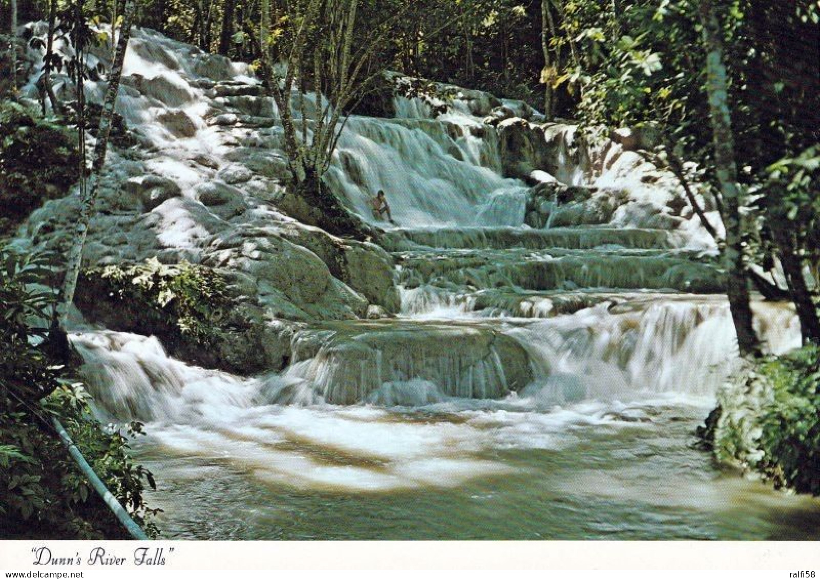 2 AK Jamaica * Dunn's River Falls - Sie Gehören Zu Den Weltweit Sehr Seltenen Wasserfällen Die Direkt Ins Meer Münden * - Jamaïque