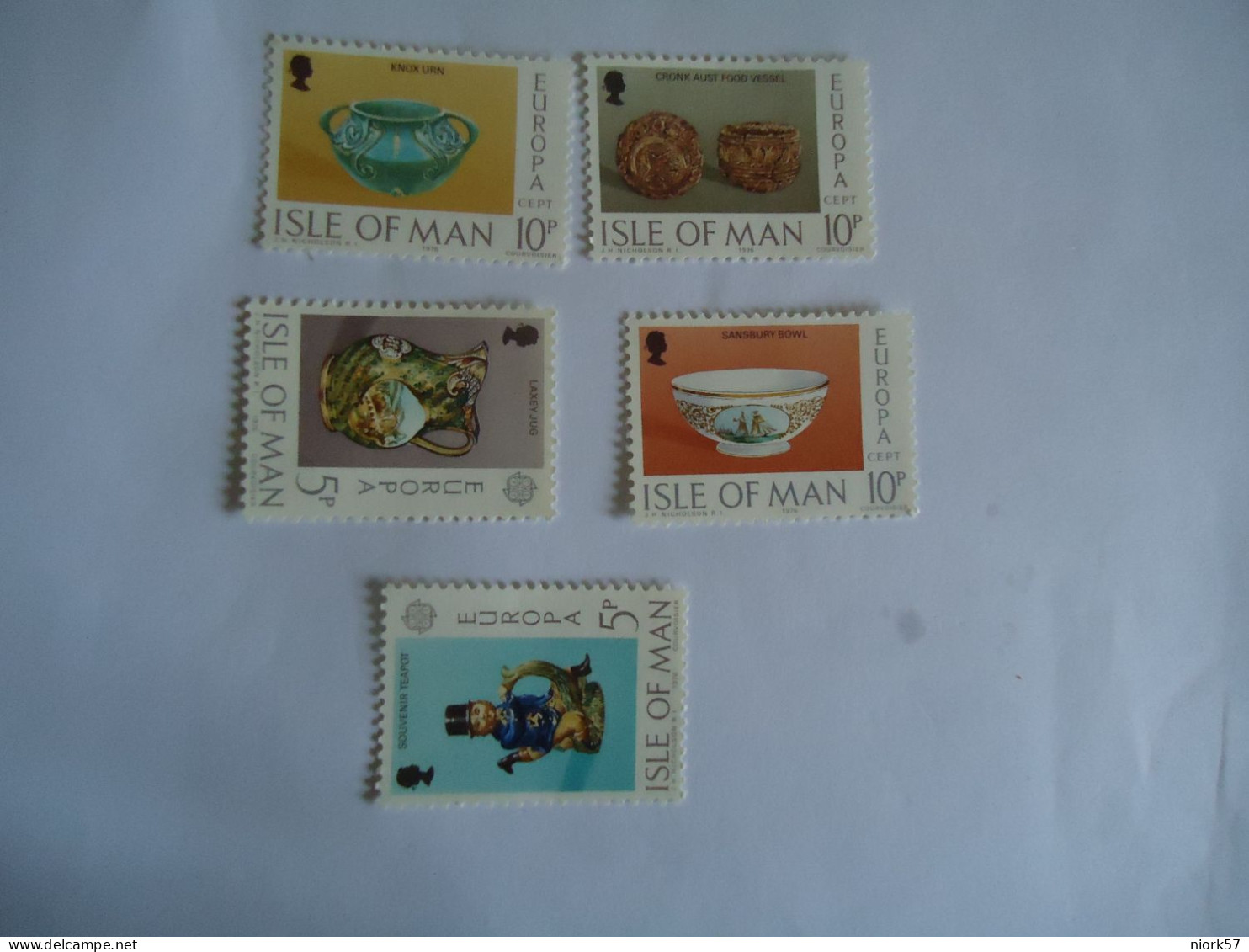 ISLE OF MAN  MNH 5 STAMPS  EUROPA 1976 MUSEUMS - 1978