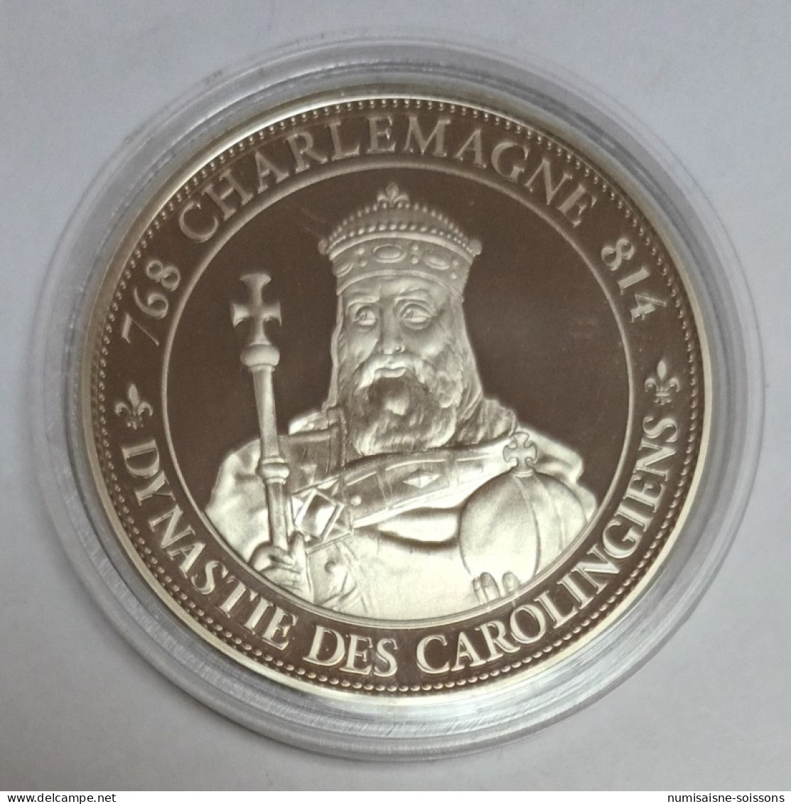 FRANCE - MÉDAILLE - COLLECTION ROIS ET REINES DE FRANCE - CHARLEMAGNE - 768-814 - DYNASTIE DES CAROLINGIENS - BE - Adel