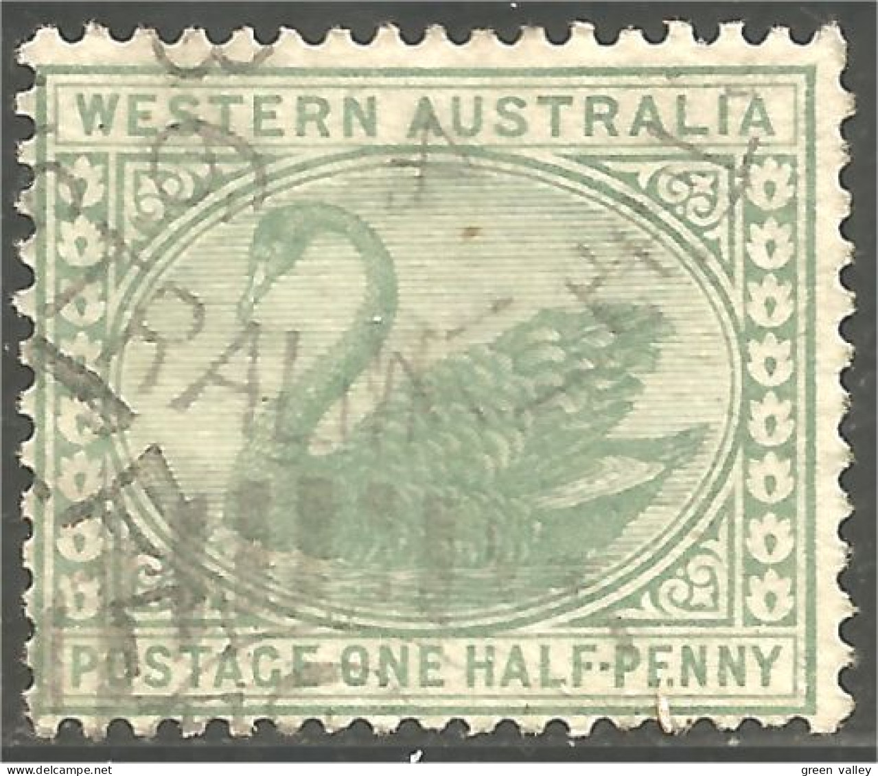 944 Western Australia Swan Two Pence Perf 14 (WEA-4) - Oblitérés