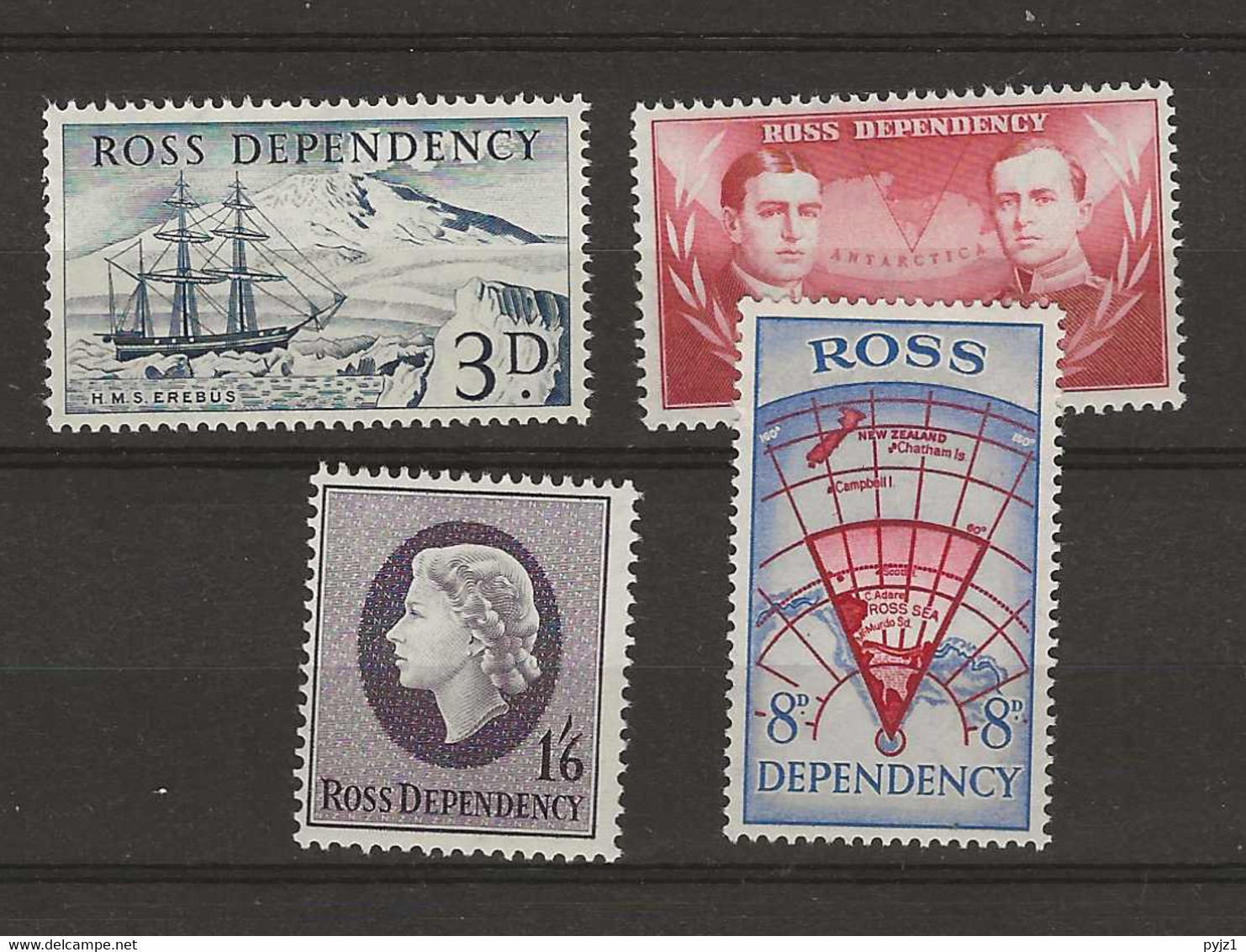 1957 MNH Ross Dependency Mi 1-4 Postfris** - Unused Stamps