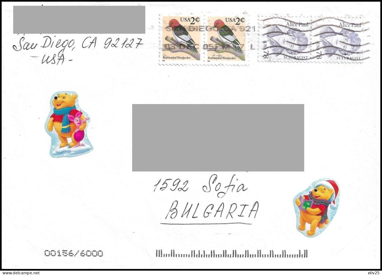 United States 2005, Cover To Bulgaria - Brieven En Documenten