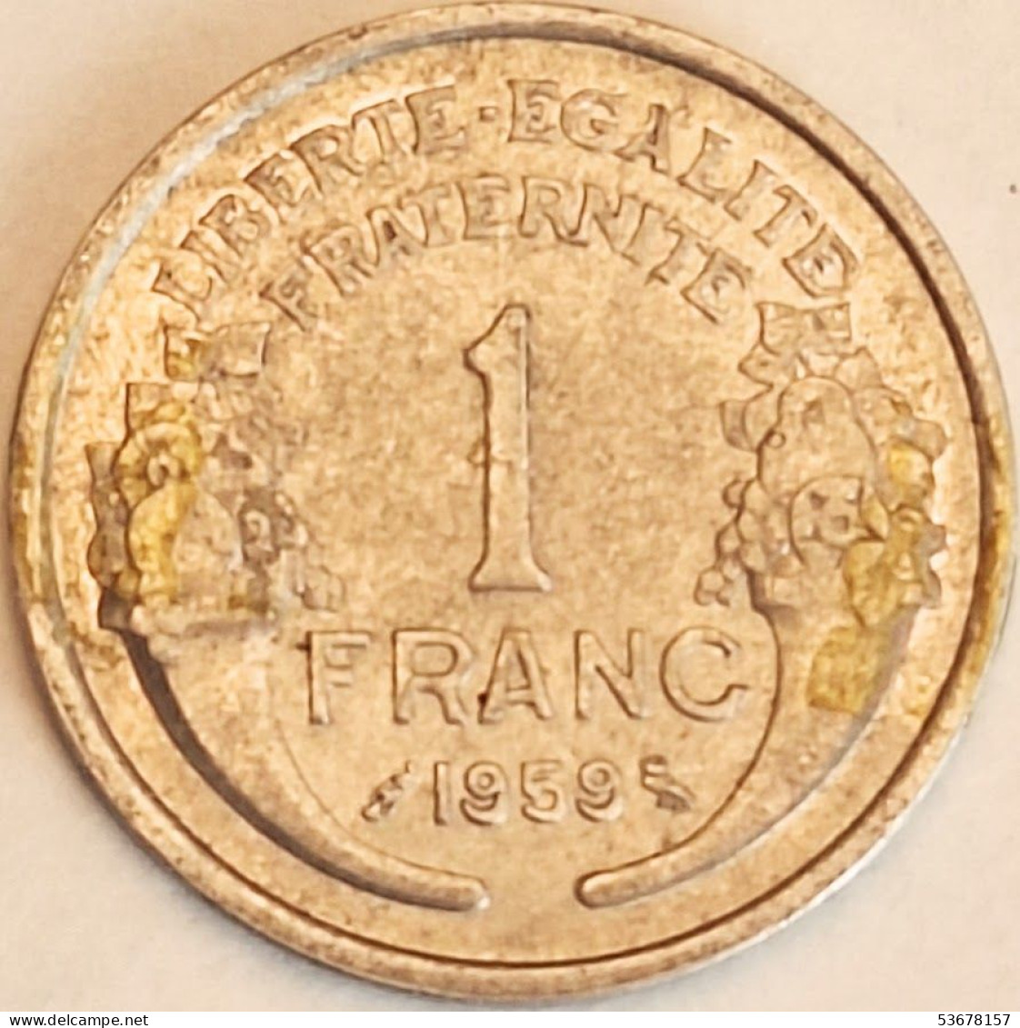 France - Franc 1959, KM# 885a.1 (#4089) - 1 Franc