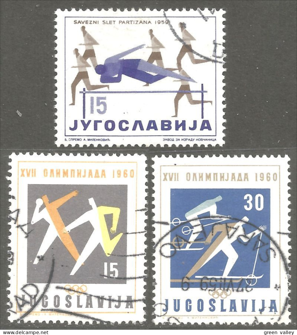 954 Yougoslavie Sports Course Running Ski Saut Jump (YUG-405) - Usati