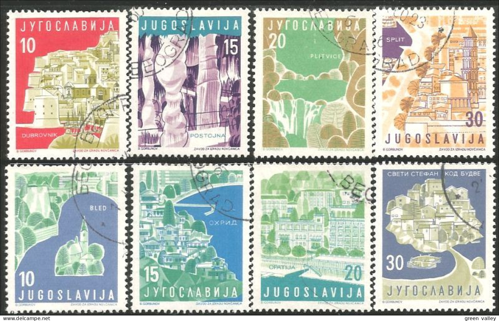 954 Yougoslavie Villes Tourisme Cities (YUG-357) - Altri & Non Classificati