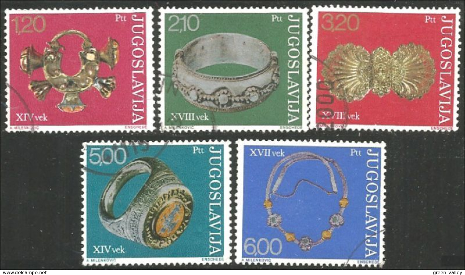 954 Yougoslavie 1975 Bijoux Anrique Jewelry (YUG-352) - Altri & Non Classificati