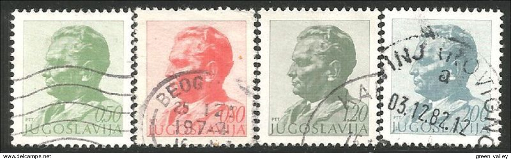 954 Yougoslavie 4 Timbres Différents Tito (YUG-329) - Altri & Non Classificati