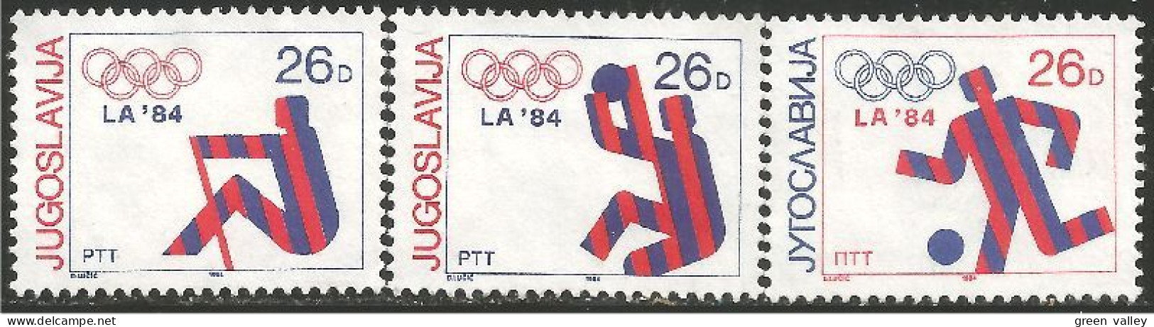 954 Yougoslavie 1984 Rowing Aviron Basketball Football Soccer No Gum (YUG-320) - Other & Unclassified