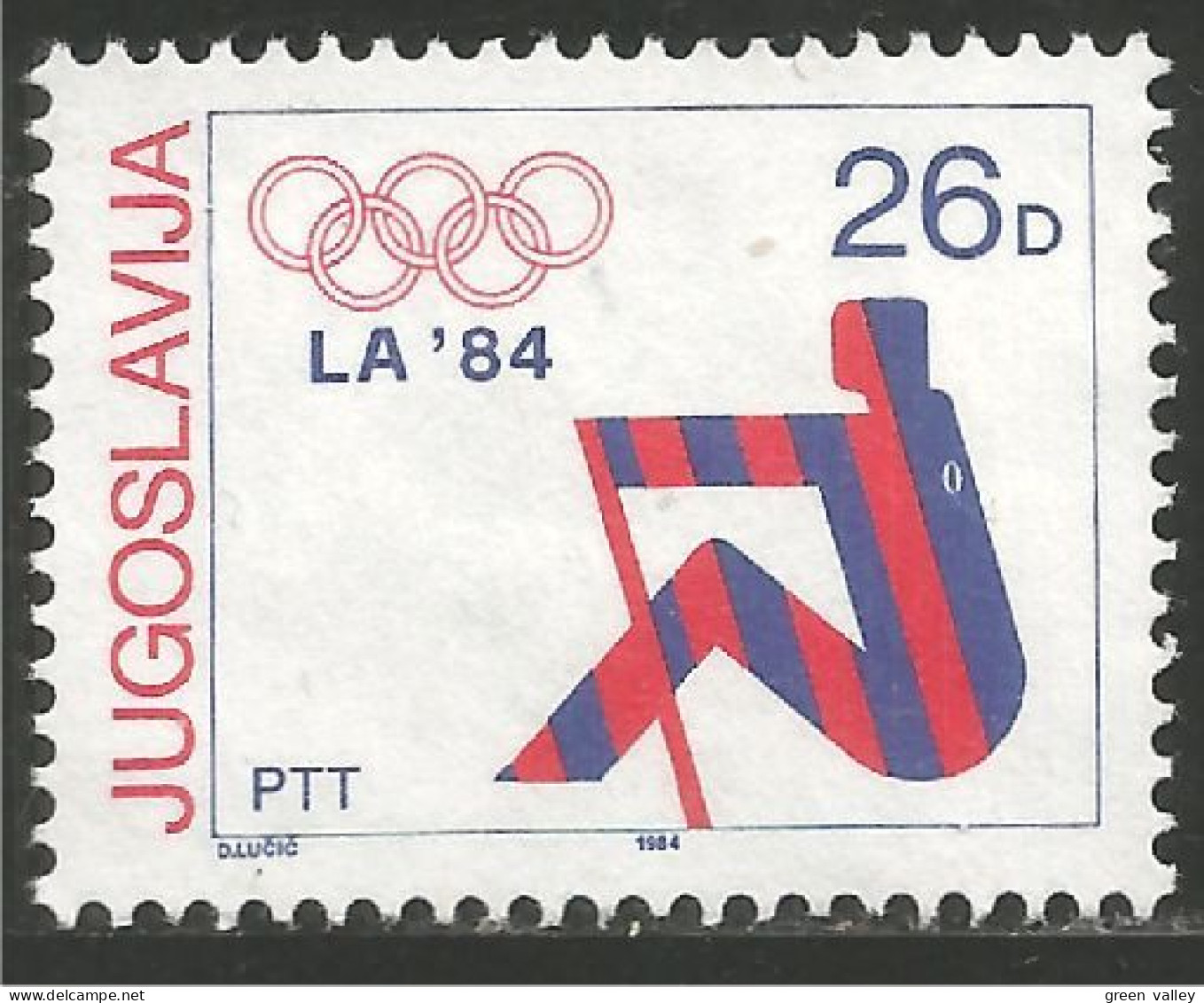 954 Yougoslavie Olympics Rowing Aviron No Gum (YUG-323b) - Canottaggio