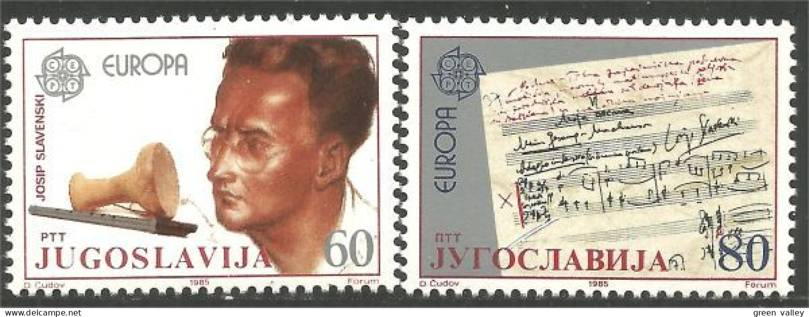 954 Yougoslavie Jodip Slavenski Music Composer Compositeur Musique Partition MNH ** Neuf SC (YUG-309b) - Médecine