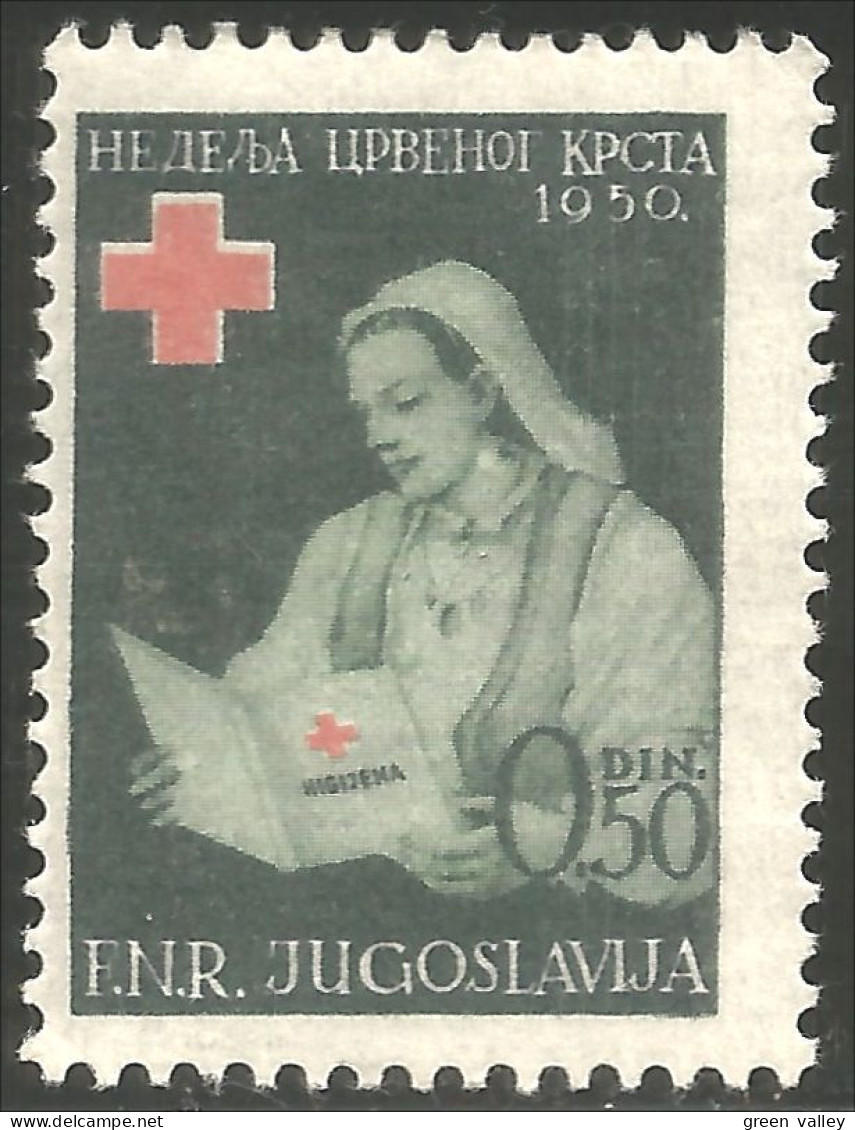 954 Yougoslavie 1950 Croix Rouge Red Cross Rotkreuze Infirmière Nurse MH * Neuf (YUG-297) - Medicina