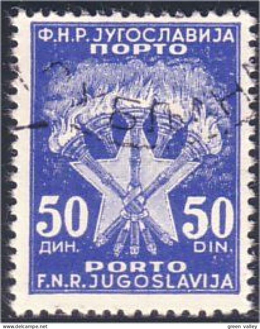 954 Yougoslavie 50 Bleu (YUG-176) - Usati