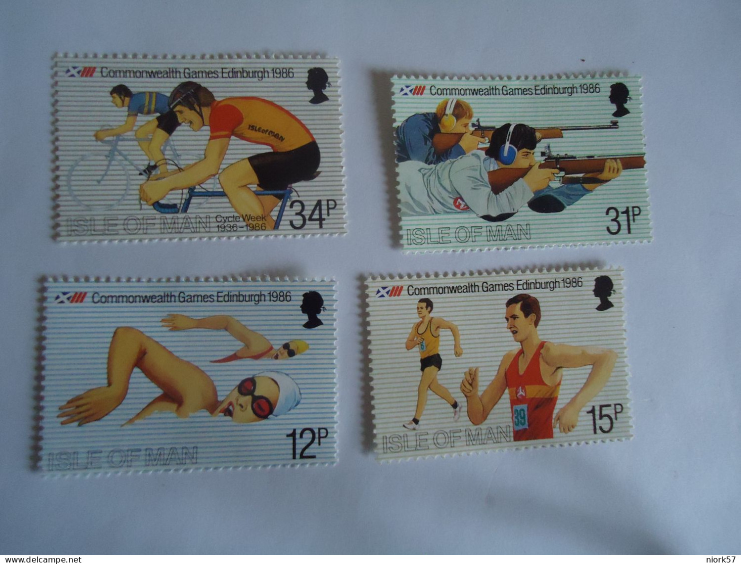 ISLE OF MAN   MNH  SET  4 SPORT 1986 - Athletics