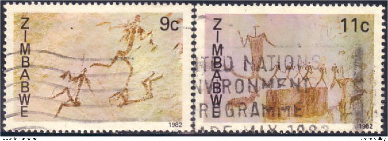 962 Zimbabwe Peintures Rupestres Rock Paintings(ZIM-9) - Minerales