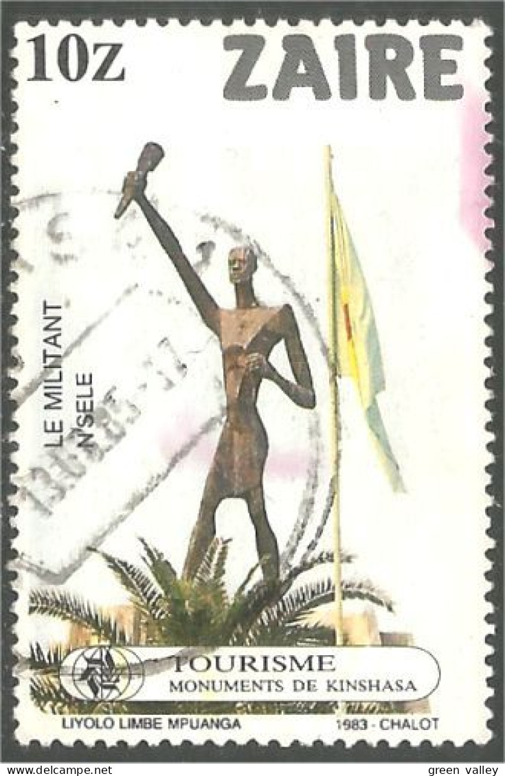 956 Zaire Monument Sculpture Kinshasa (ZAI-23) - Used Stamps