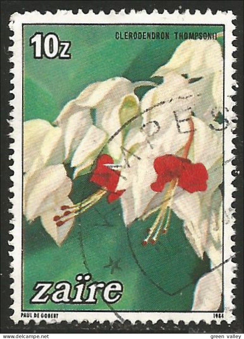 956 Zaire Fleur Clerodendron Flower (ZAI-20) - Usados