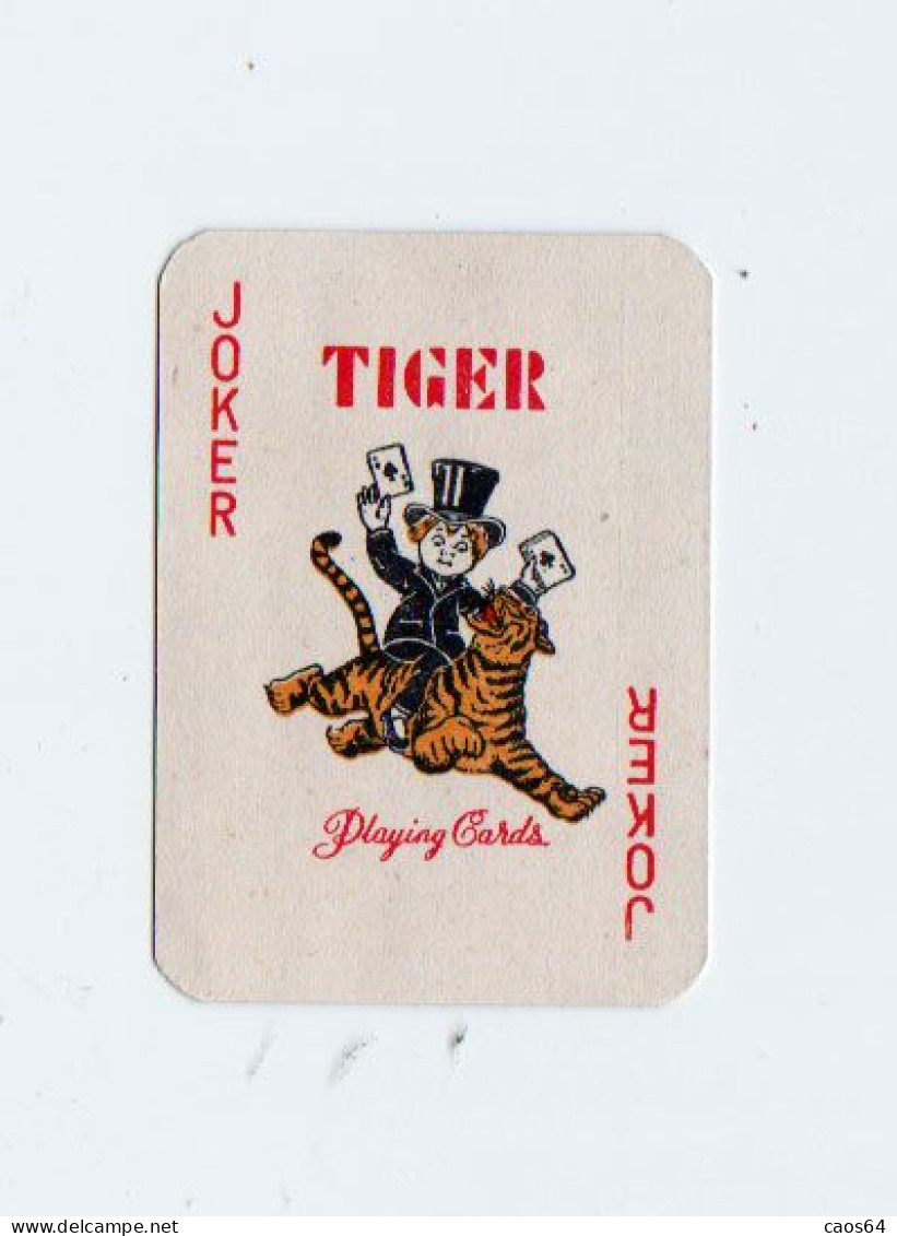 JOKER JOLLY  CARTA DA GIOCO Tiger Vintage 4 X 5,7 Cm - Cartes à Jouer Classiques
