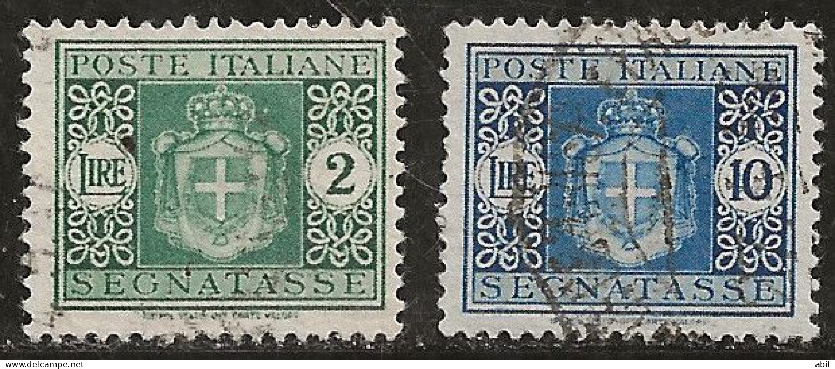 Italie 1934 N°Y.T. ; YY 61 Et 62 (fil. A) Obl. - Segnatasse