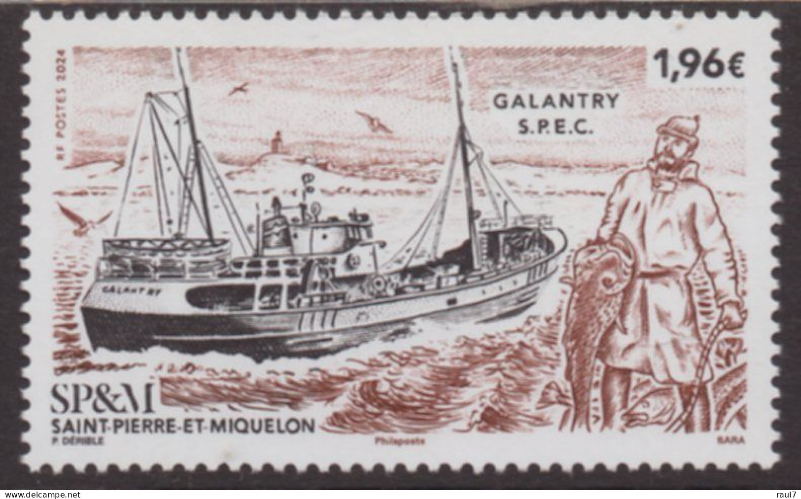 St Pierre Et Miquelon 2024 - Bateaux, Le Galantry - 1 Val Neuf // Mnh - Nuovi