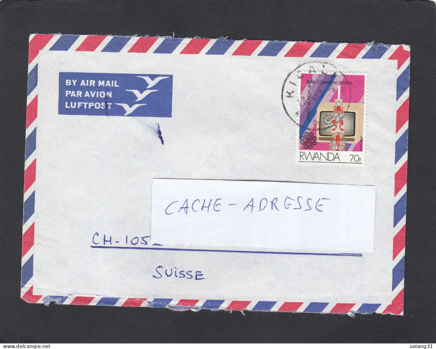 LETTRE AVEC TIMBRE "ANNEE MONDIALE DES COMMUNICATIONS". - Brieven En Documenten